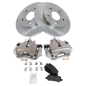 TRQ® - Rear Disc Brake Kit with Semi-Metallic Pads and Calipers
