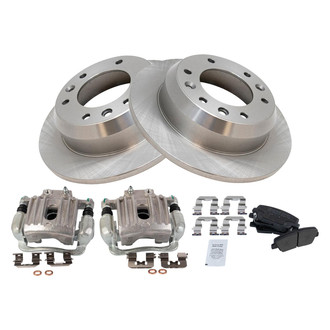 TRQ® - Rear Disc Brake Kit with Semi-Metallic Pads and Calipers