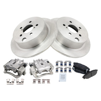 TRQ® - Disc Brake Kit with Semi-Metallic Pads and Calipers