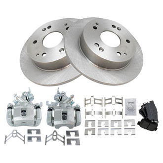 TRQ® - Rear Disc Brake Kit with Semi-Metallic Pads and Calipers