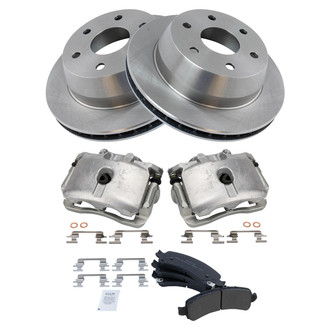 TRQ® - Rear Disc Brake Kit with Semi-Metallic Pads and Calipers