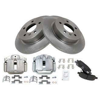TRQ® - Rear Disc Brake Kit with Semi-Metallic Pads and Calipers