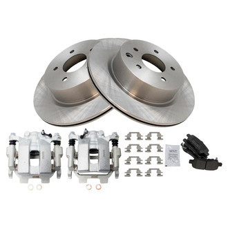 TRQ® - Rear Disc Brake Kit with Semi-Metallic Pads and Calipers