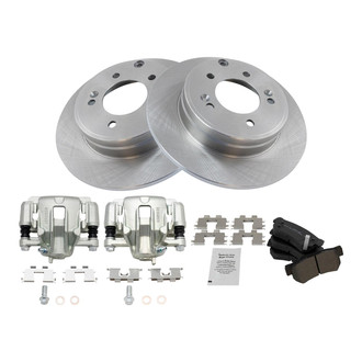 TRQ® - Rear Disc Brake Kit with Semi-Metallic Pads and Calipers