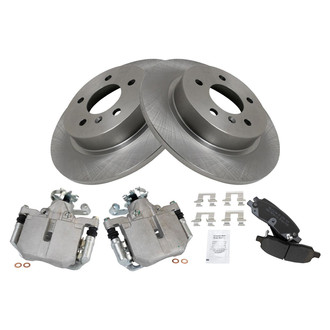TRQ® - Rear Disc Brake Kit with Semi-Metallic Pads and Calipers