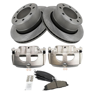 TRQ® - Rear Disc Brake Kit with Semi-Metallic Pads and Calipers