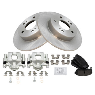 TRQ® - Rear Disc Brake Kit with Semi-Metallic Pads and Calipers