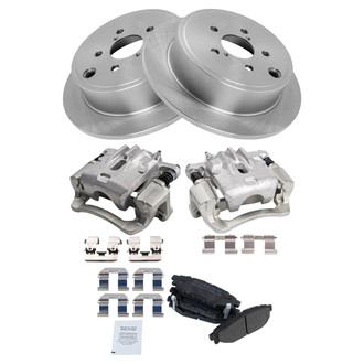 TRQ® - Rear Disc Brake Kit with Semi-Metallic Pads and Calipers