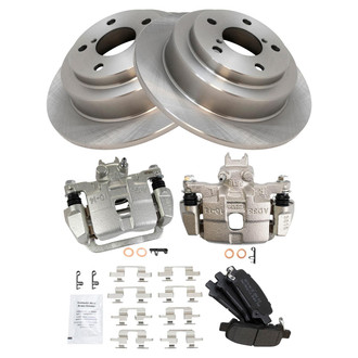TRQ® - Rear Disc Brake Kit with Semi-Metallic Pads and Calipers