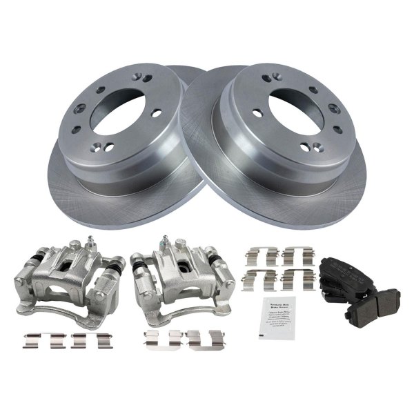 TRQ® - Semi-Metallic Brake Pad & Rotor Kit with Calipers