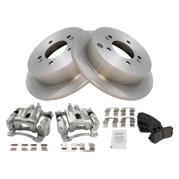 TRQ® - Semi-Metallic Brake Pad & Rotor Kit with Calipers