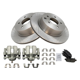 TRQ® - Rear Disc Brake Kit with Semi-Metallic Pads and Calipers