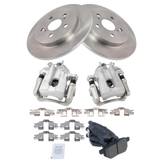 TRQ® - Rear Disc Brake Kit with Semi-Metallic Pads and Calipers