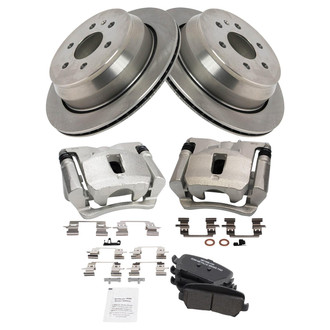 TRQ® BKA26731 - Rear Disc Brake Kit with Semi-Metallic Pads and Calipers