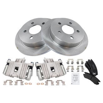 TRQ® - Rear Disc Brake Kit with Semi-Metallic Pads and Calipers