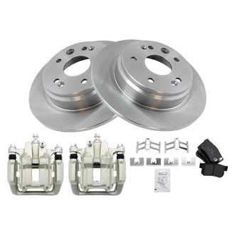 TRQ® - Rear Disc Brake Kit with Semi-Metallic Pads and Calipers
