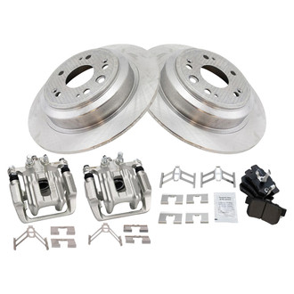 TRQ® - Rear Disc Brake Kit with Semi-Metallic Pads and Calipers