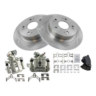 TRQ® - Rear Disc Brake Kit with Semi-Metallic Pads and Calipers