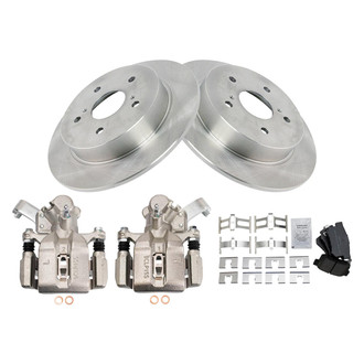 TRQ® - Disc Brake Kit with Semi-Metallic Pads and Calipers
