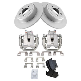 TRQ® - Rear Disc Brake Kit with Semi-Metallic Pads and Calipers