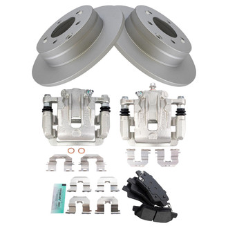 TRQ® - Rear Disc Brake Kit with Semi-Metallic Pads and Calipers