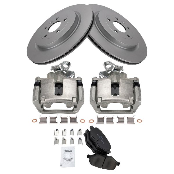 TRQ® - Semi-Metallic Brake Pad & Rotor Kit with Calipers