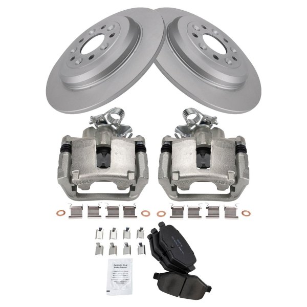 TRQ® - Semi-Metallic Brake Pad & Rotor Kit with Calipers