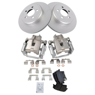 TRQ® - Rear Disc Brake Kit with Semi-Metallic Pads and Calipers