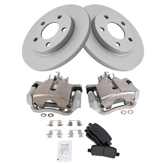 TRQ® - Rear Disc Brake Kit with Semi-Metallic Pads and Calipers