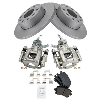 TRQ® - Rear Disc Brake Kit with Semi-Metallic Pads and Calipers