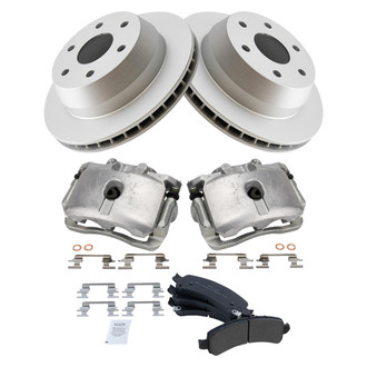 TRQ® - Rear Disc Brake Kit with Semi-Metallic Pads and Calipers