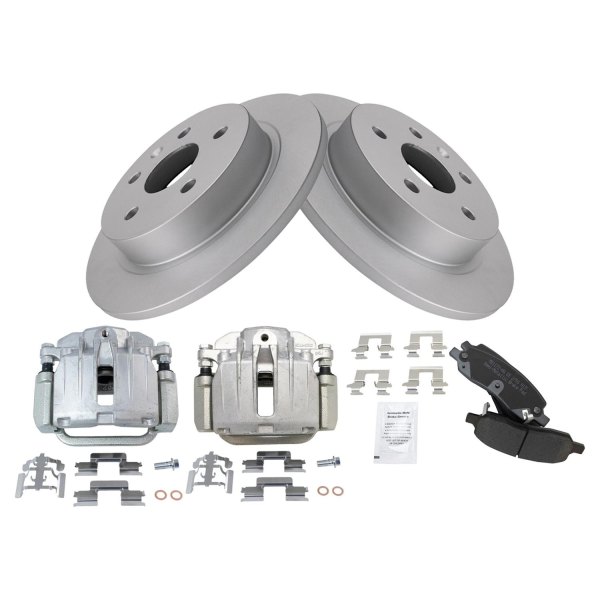 TRQ® - Semi-Metallic Brake Pad & Rotor Kit with Calipers