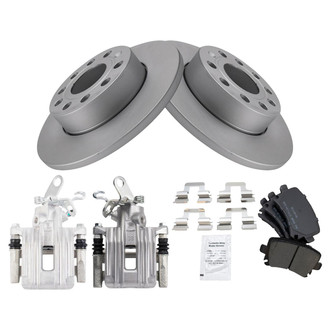 TRQ® - Rear Disc Brake Kit with Semi-Metallic Pads and Calipers