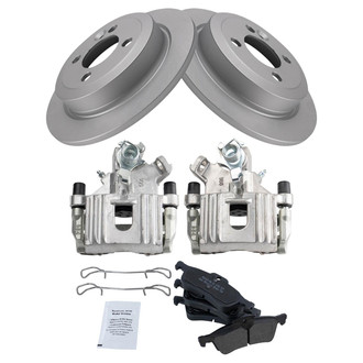 TRQ® - Rear Disc Brake Kit with Semi-Metallic Pads and Calipers