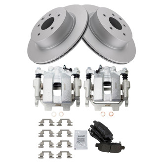TRQ® - Rear Disc Brake Kit with Semi-Metallic Pads and Calipers