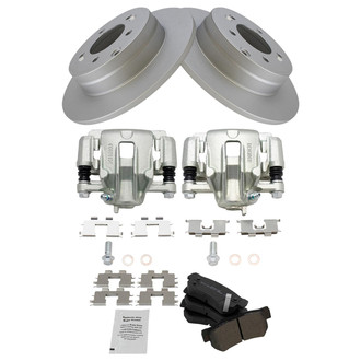 TRQ® - Rear Disc Brake Kit with Semi-Metallic Pads and Calipers