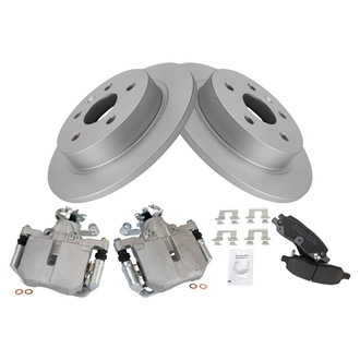 TRQ® - Rear Disc Brake Kit with Semi-Metallic Pads and Calipers