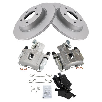 TRQ® - Rear Disc Brake Kit with Semi-Metallic Pads and Calipers