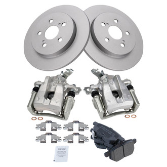 TRQ® - Rear Disc Brake Kit with Semi-Metallic Pads and Calipers
