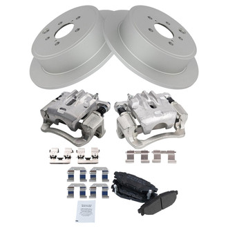 TRQ® - Rear Disc Brake Kit with Semi-Metallic Pads and Calipers