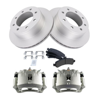 TRQ® - Rear Disc Brake Kit with Semi-Metallic Pads and Calipers