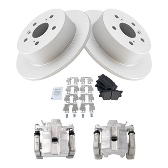 TRQ® - Rear Disc Brake Kit with Semi-Metallic Pads and Calipers