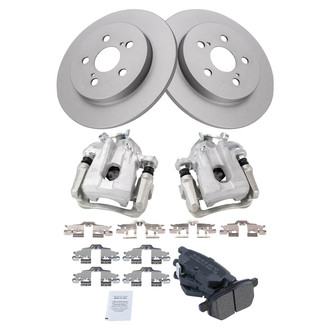 TRQ® - Rear Disc Brake Kit with Semi-Metallic Pads and Calipers