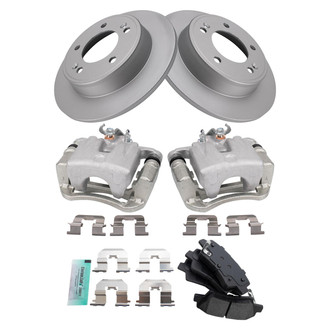 TRQ® - Rear Disc Brake Kit with Semi-Metallic Pads and Calipers