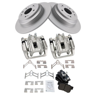 TRQ® - Rear Disc Brake Kit with Semi-Metallic Pads and Calipers