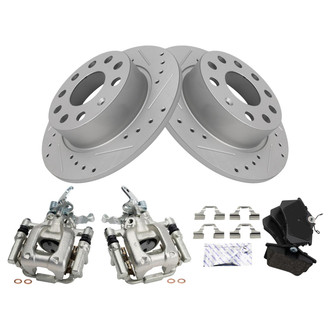 TRQ® - Performance Ceramic Rear Brake Kit with Calipers