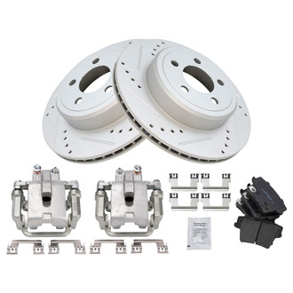 TRQ® - Performance Ceramic Rear Brake Kit with Calipers