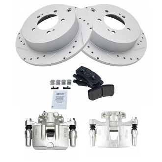 TRQ® - Performance Ceramic Rear Brake Kit with Calipers