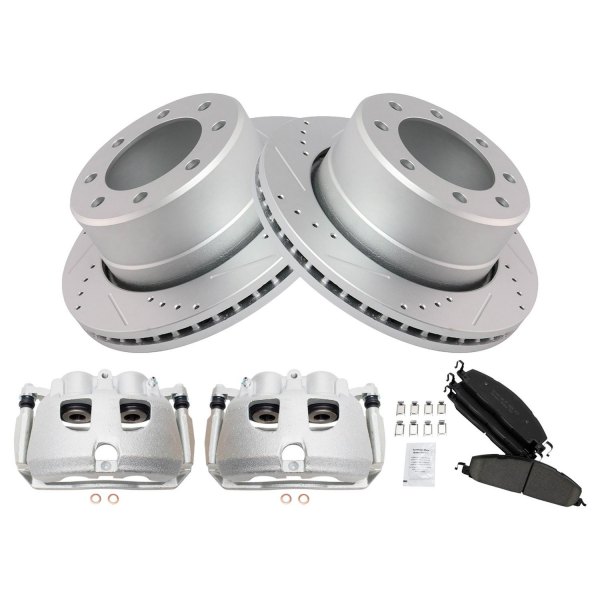 TRQ® - Ceramic Performance Brake Pad & Rotor Kit with Calipers