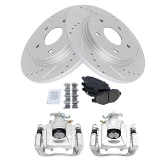 TRQ® - Performance Ceramic Rear Brake Kit with Calipers